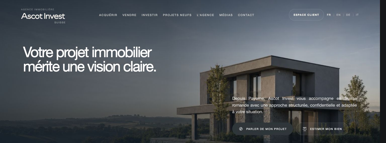 Campagne immobilière Broye-Vully